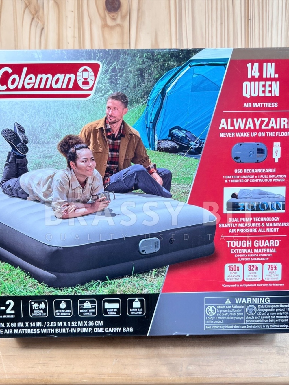 Coleman AlwayzAire Queen Air Mattress w/ Pump